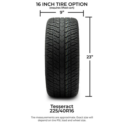 Odyssey Tesseract Steel-Belted Street Golf Cart Tire 225/40-16