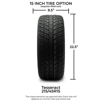 MODZ® 15" Vampire Glossy Black Wheels & Street Tires Combo