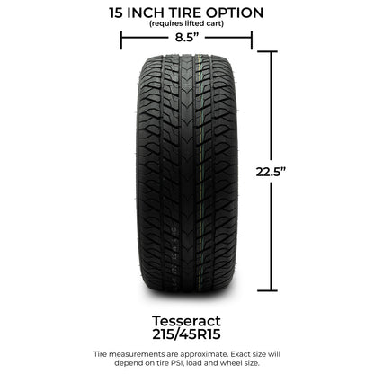 MODZ® 15" Matrix Silver Wheels & Street Tires Combo