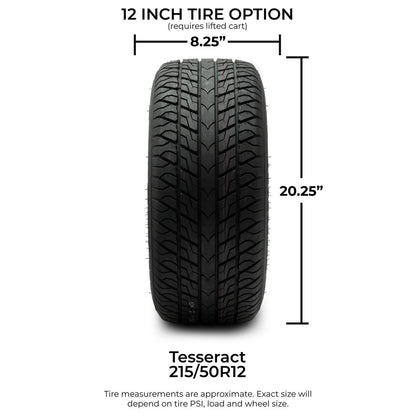 MODZ® 12" Halo Glossy Black Wheels & Street Tires Combo