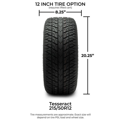 MODZ® 12" Godfather Glossy Black Wheels & Street Tires Combo