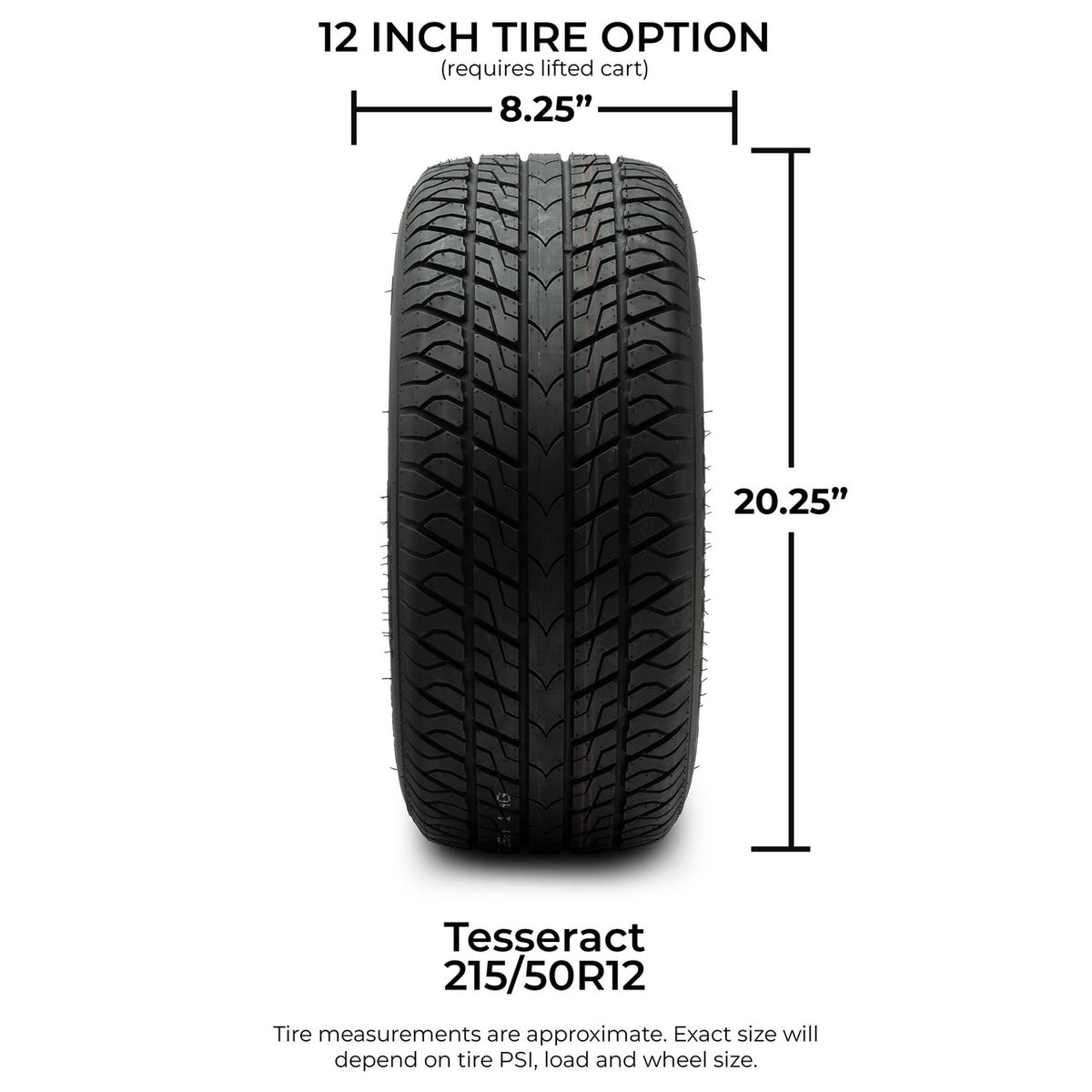 MODZ® 12" Tempest Machined Black Wheels & Street Tires Combo
