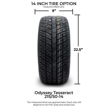 MODZ® 14" Halo Titanium Blue Wheels & Street Tires Combo