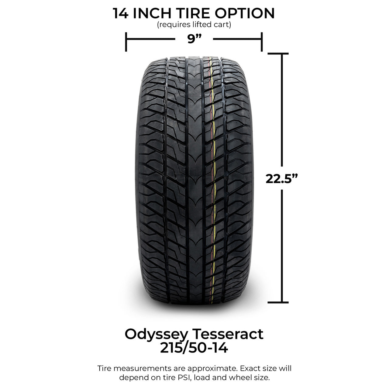 MODZ® 14" Galaxy Matte Black Wheels & Street Tires Combo