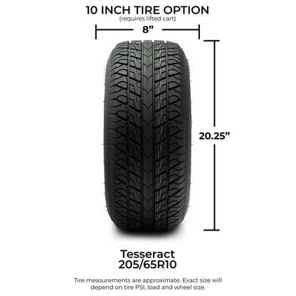 Odyssey Tesseract Steel-Belted Street Golf Cart Tire 205/65-10