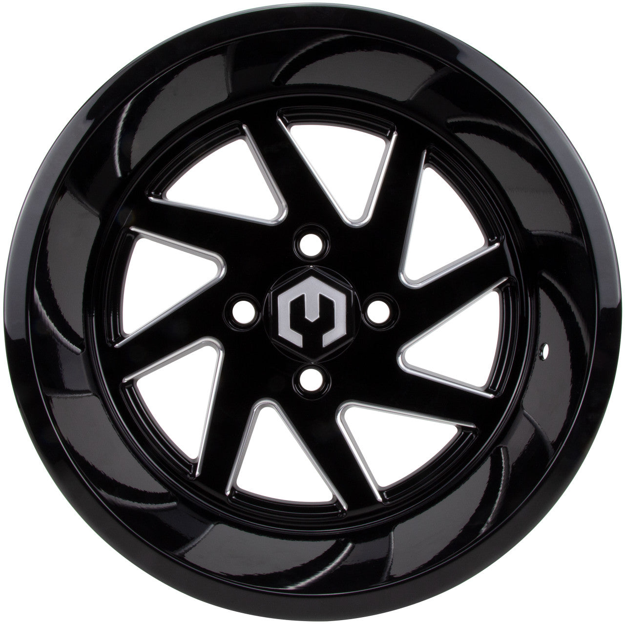 MODZ® Fury Glossy Black 14" Golf Cart Wheel