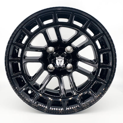 Empire Quest QGB 14x7 Gloss Black Wheel with X Comp Golf H/T Tire