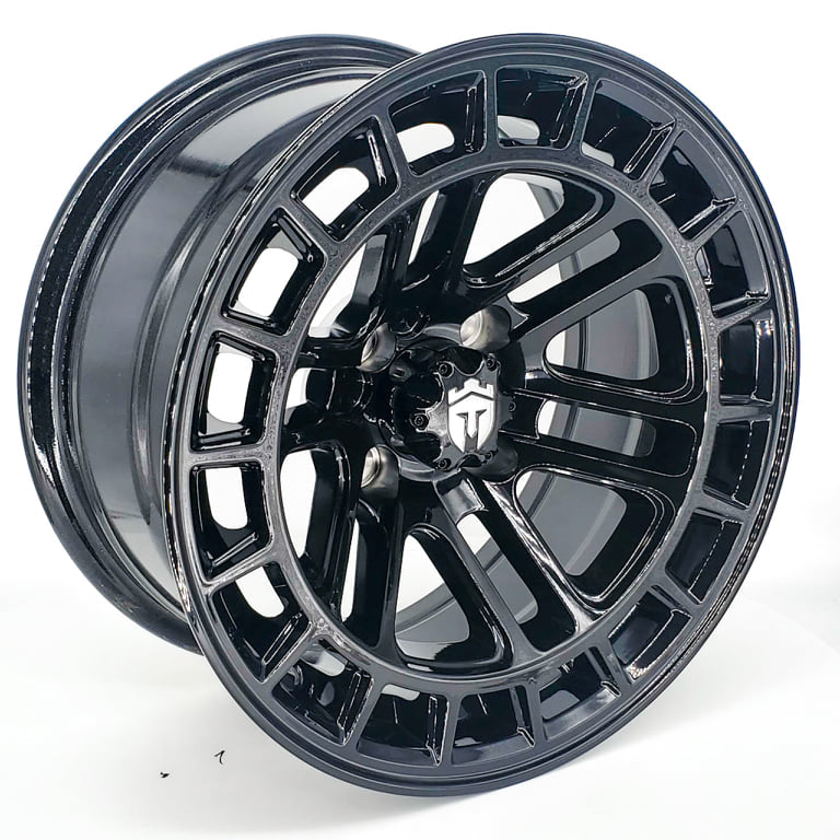 Empire Quest QGB 14x7 Gloss Black Wheel with X Comp Golf H/T Tire