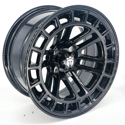 Empire Quest QGB 14x7 Gloss Black Wheel with X Comp Golf H/T Tire