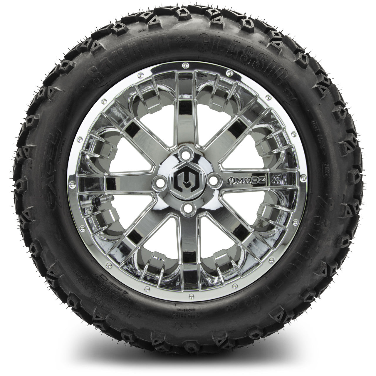 MODZ® 14" Assault Chrome Wheels & Off-Road Tires Combo