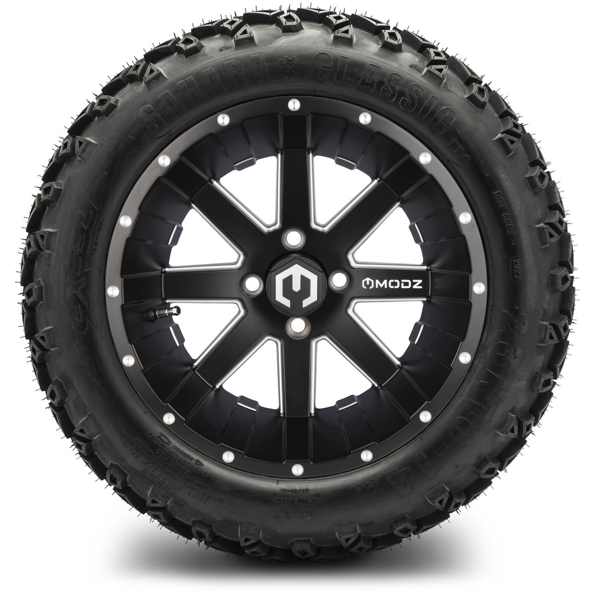 MODZ® 14" Assault Matte Black with Ball Mill Wheels & Off-Road Tires Combo