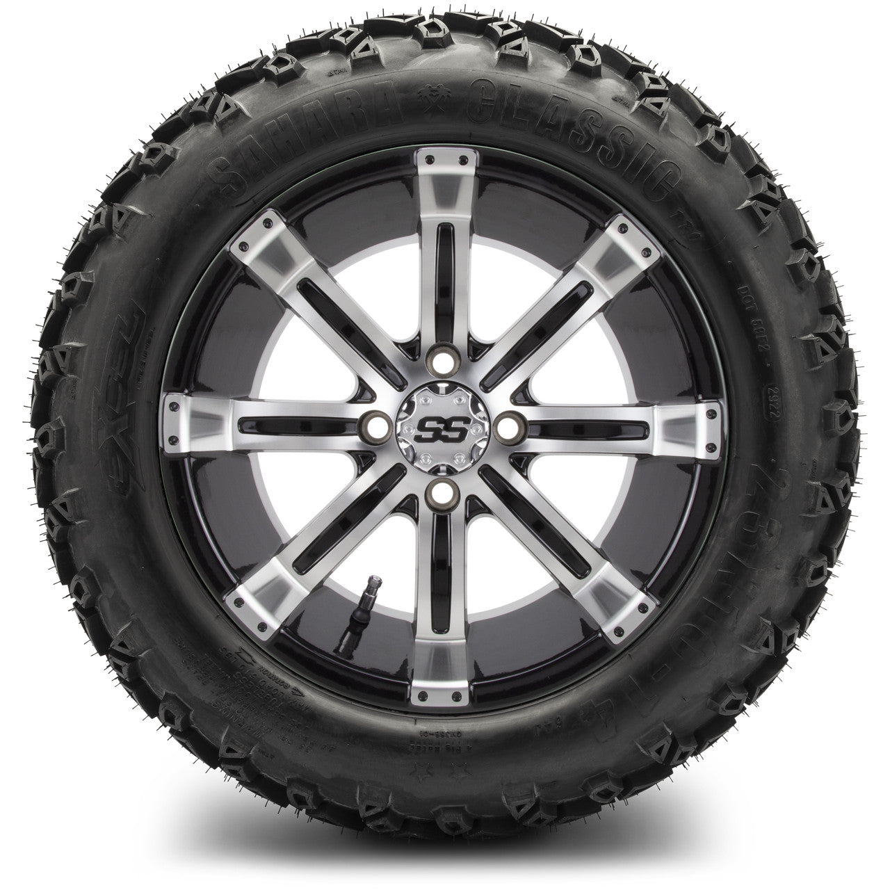 MODZ® 14" Tempest Machined Black Wheels & Off-Road Tires Combo