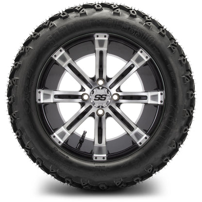 MODZ® 14" Tempest Machined Black Wheels & Off-Road Tires Combo