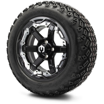 MODZ® 14" Gladiator Machine & Black Wheels and Off-Road Tires Combo