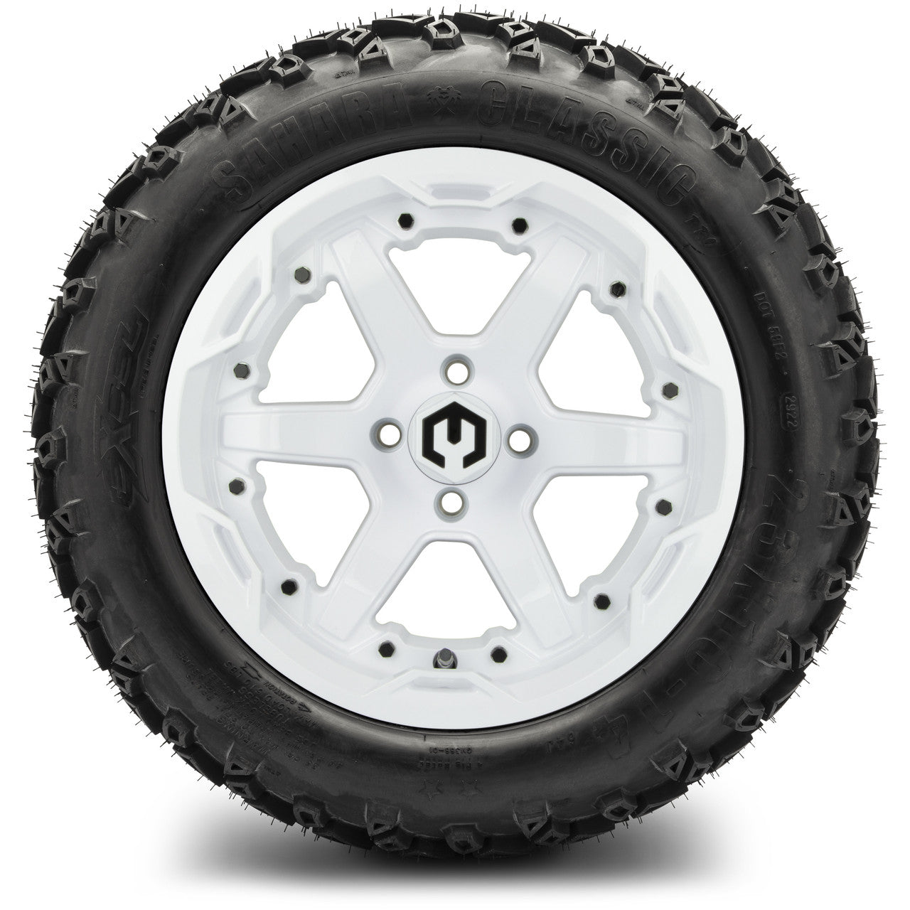 MODZ® 14" Gladiator Glossy White Wheels & Off-Road Tires Combo