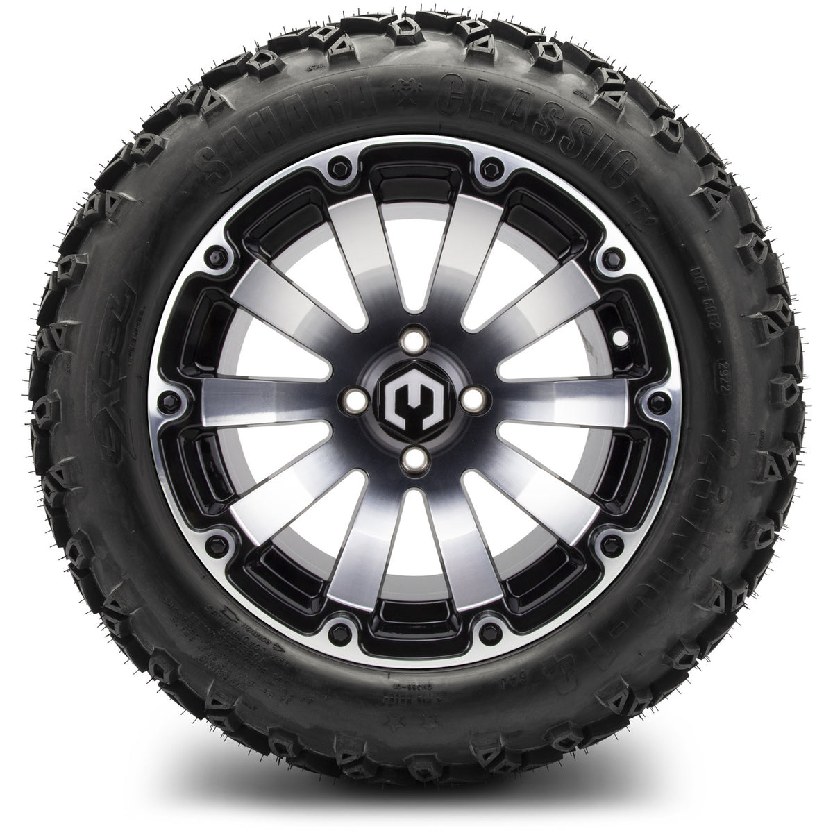 MODZ® 14" Bomber Machined Black Wheels & Off-Road Tires Combo
