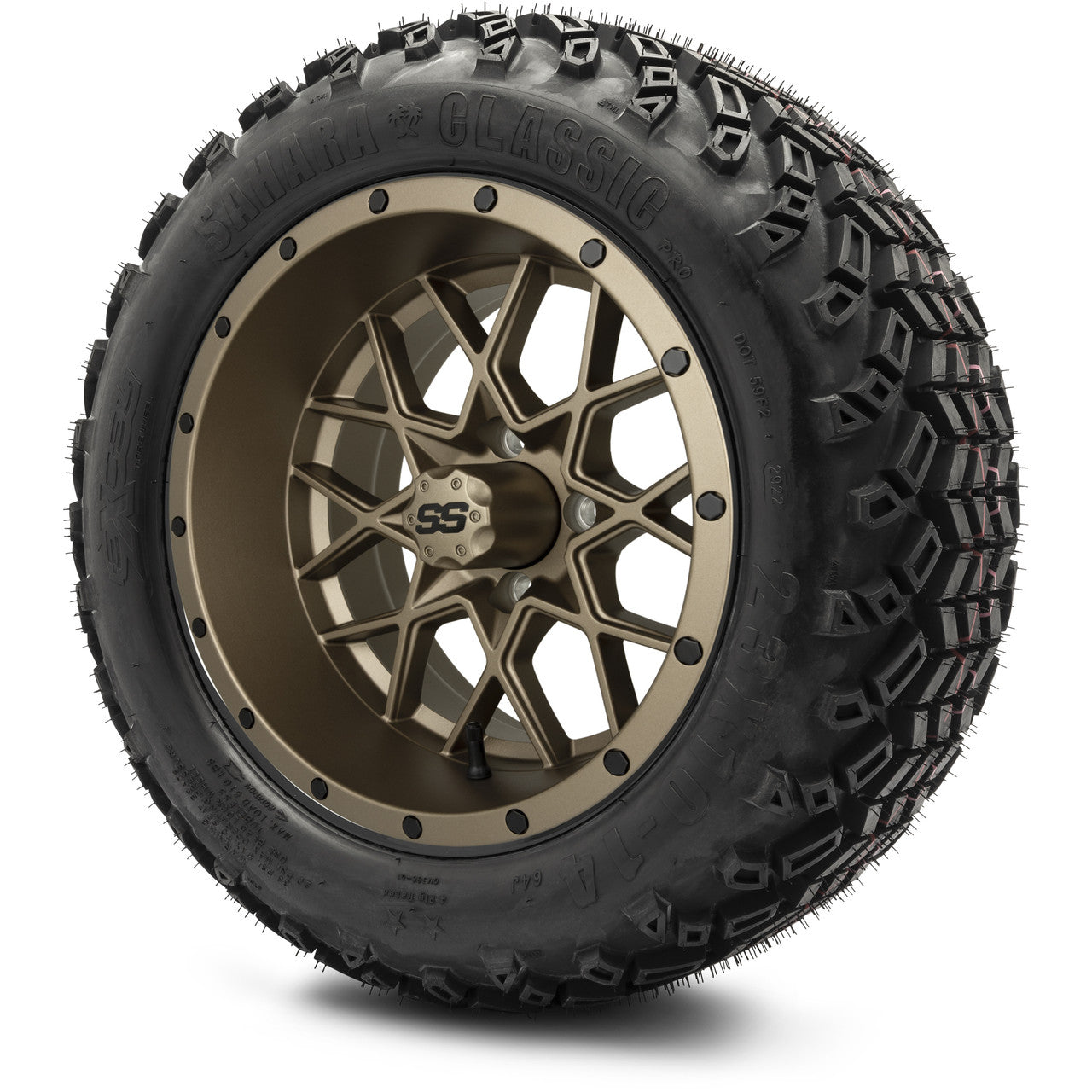 MODZ® 14" Vortex Matte Bronze Wheels & Off-Road Tires Combo