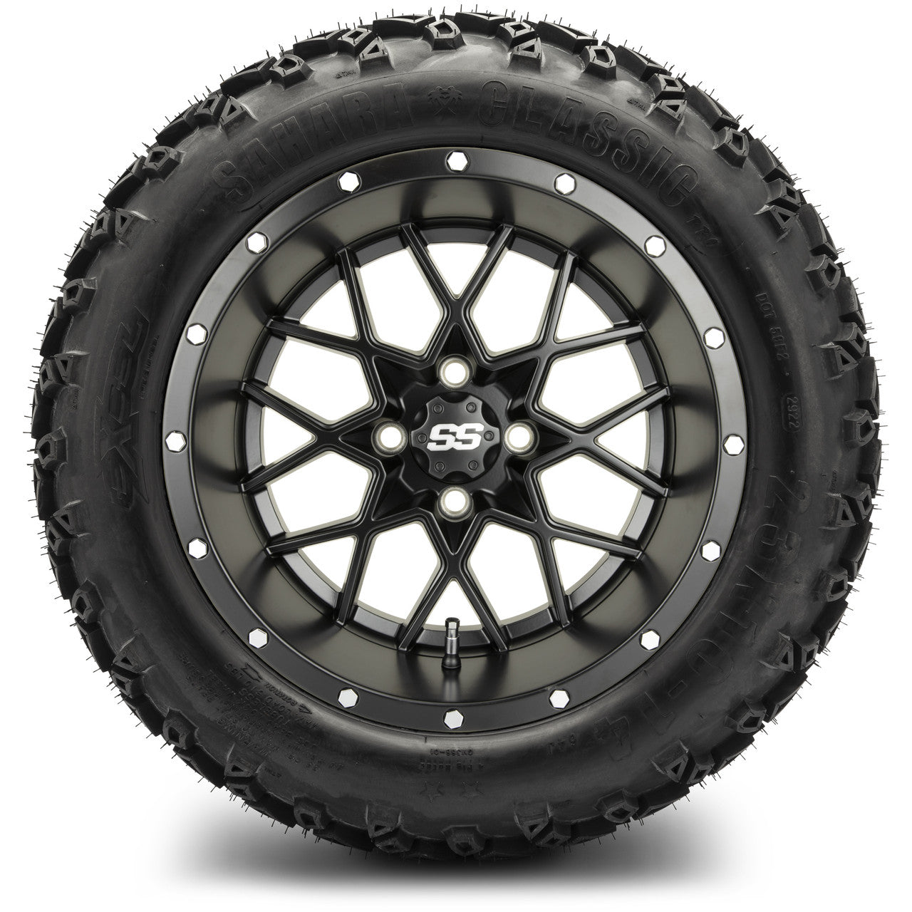 MODZ® 14" Vortex Matte Black Wheels & Off-Road Tires Combo