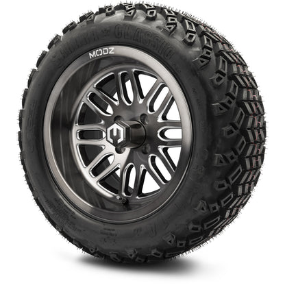 MODZ® 14" Mayhem Brushed Gunmetal with Ball Mill Wheels & Off-Road Tires Combo