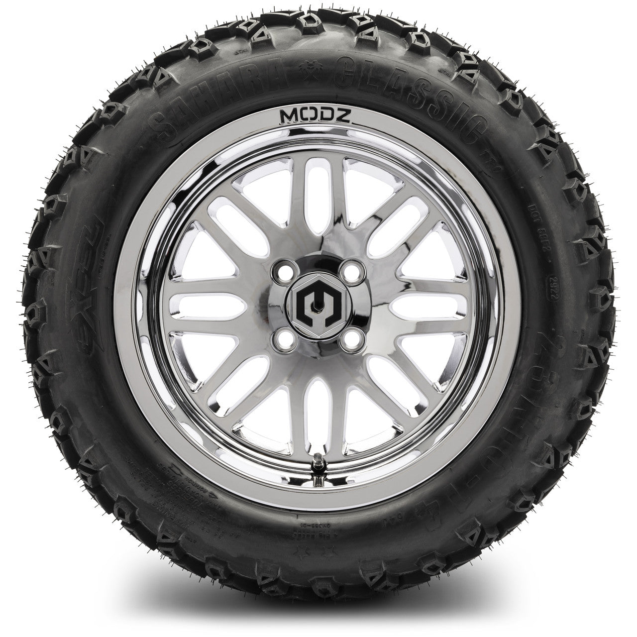 MODZ® 14" Mayhem Chrome Wheels & Off-Road Tires Combo