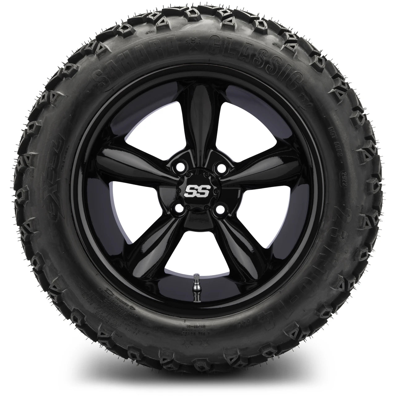 MODZ® 14" Godfather Glossy Black Wheels & Off-Road Tires Combo