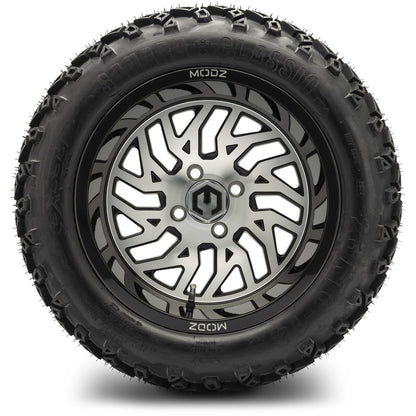 MODZ® 14" Carnage Machined Black Wheels & Off-Road Tires Combo