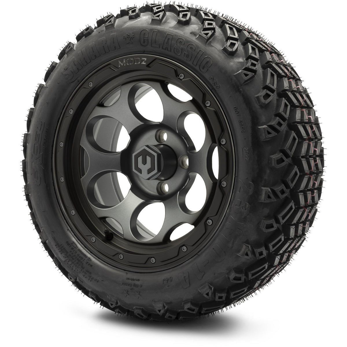 MODZ® 14" Militia Gunmetal Wheels & Off-Road Tires Combo