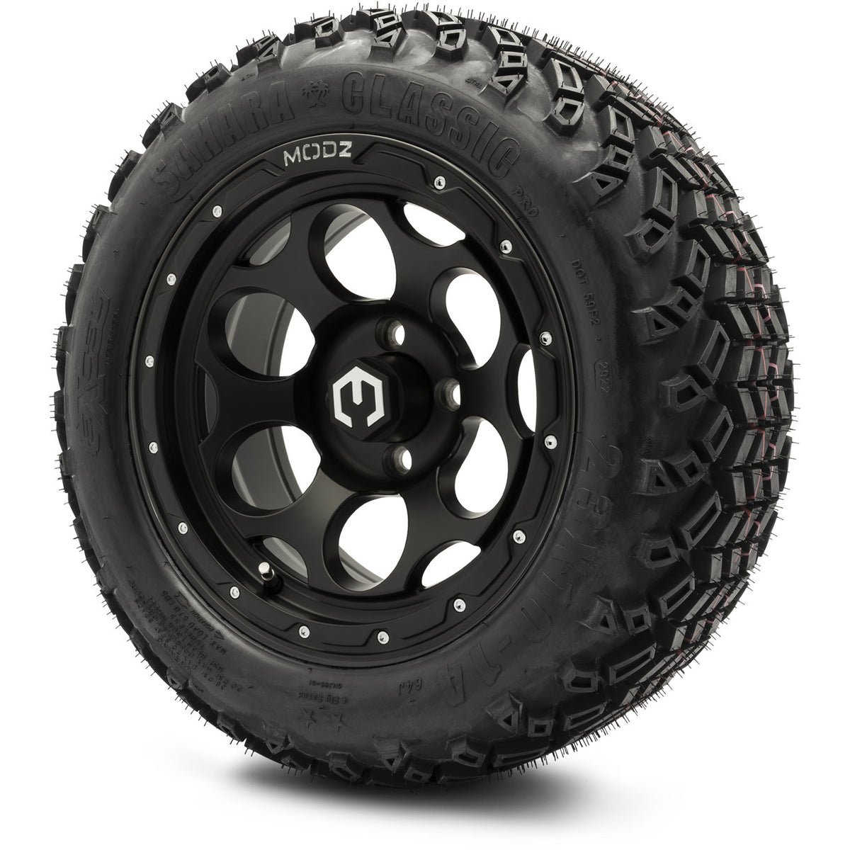 MODZ® 14" Militia Matte Black Wheels & Off-Road Tires Combo