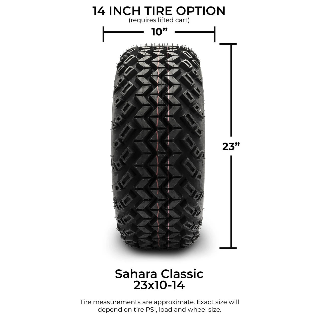 MODZ® 14" Blitz Machined Black Wheels & Off-Road Tires Combo