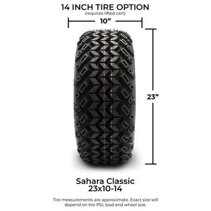 MODZ® 14" Blitz Machined Black Wheels & Off-Road Tires Combo