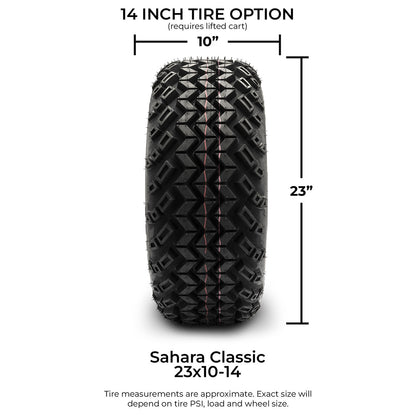 MODZ® 14" Godfather Glossy Black Wheels & Off-Road Tires Combo