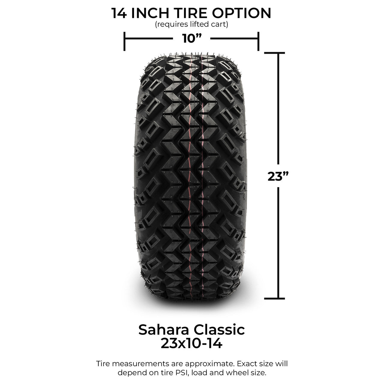 MODZ® 14" Tempest Machined Black Wheels & Off-Road Tires Combo