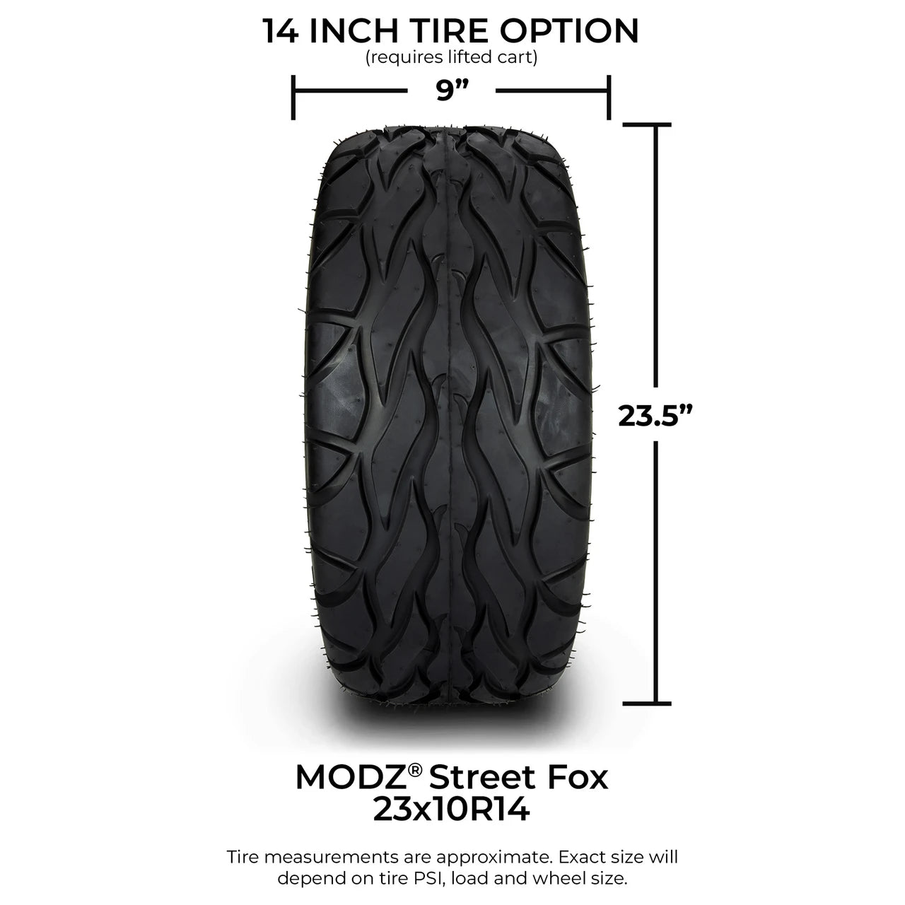 MODZ® 14" Matrix Silver Wheels & Street Tires Combo