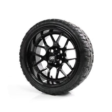SS Wheels Alpha 14x7 Gloss Black & X Comp X/T Tire Combo