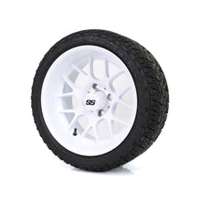 SS Wheels Alpha 14x7 Gloss White & X Comp A/T Tire Combo