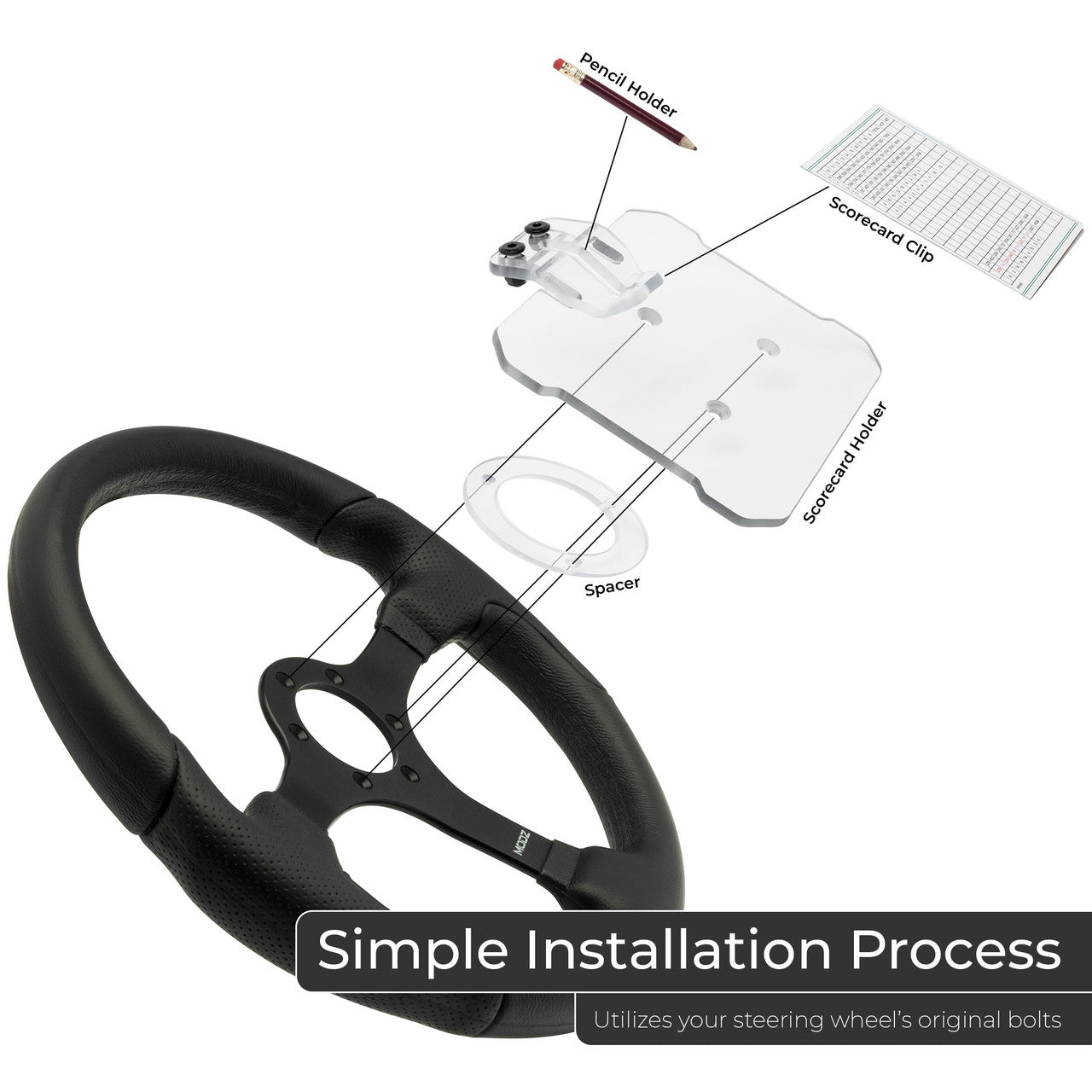 MODZ® Steering Wheel Scorecard Holder