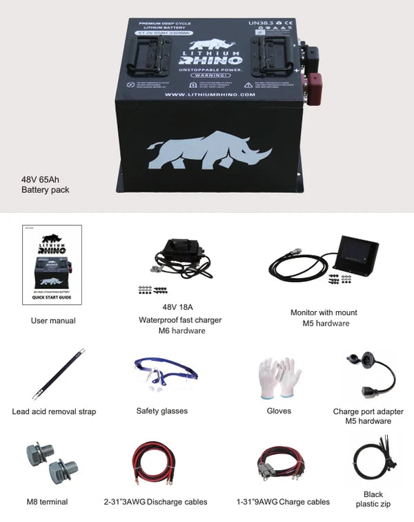 48V 65ah Lithium Rhino Conversion Kit