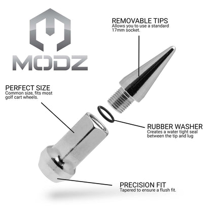 MODZ® Spiked Chrome Lug Nuts - Pack of 16