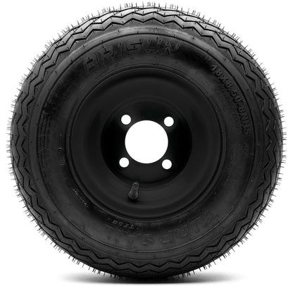 Arisun Turf Sail 18x8.5-8 Steel Wheel Matte Black Combo