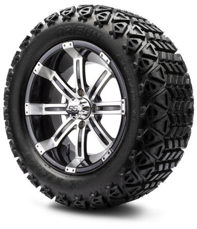 MODZ® 14" Tempest Machined Black Wheels & Off-Road Tires Combo