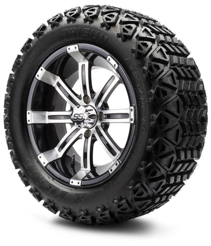 MODZ® 14" Tempest Machined Black Wheels & Off-Road Tires Combo