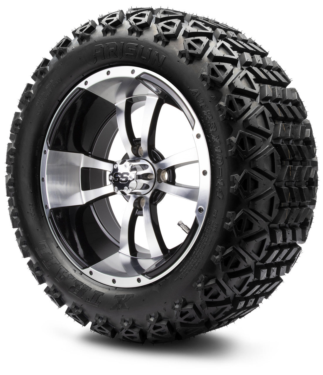 MODZ® 14" Storm Trooper Machined Black Wheels & Off-Road Tires Combo