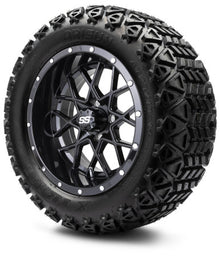 MODZ® 14" Vortex Glossy Black Wheels & Off-Road Tires Combo
