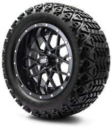 MODZ® 14" Vortex Glossy Black Wheels & Off-Road Tires Combo
