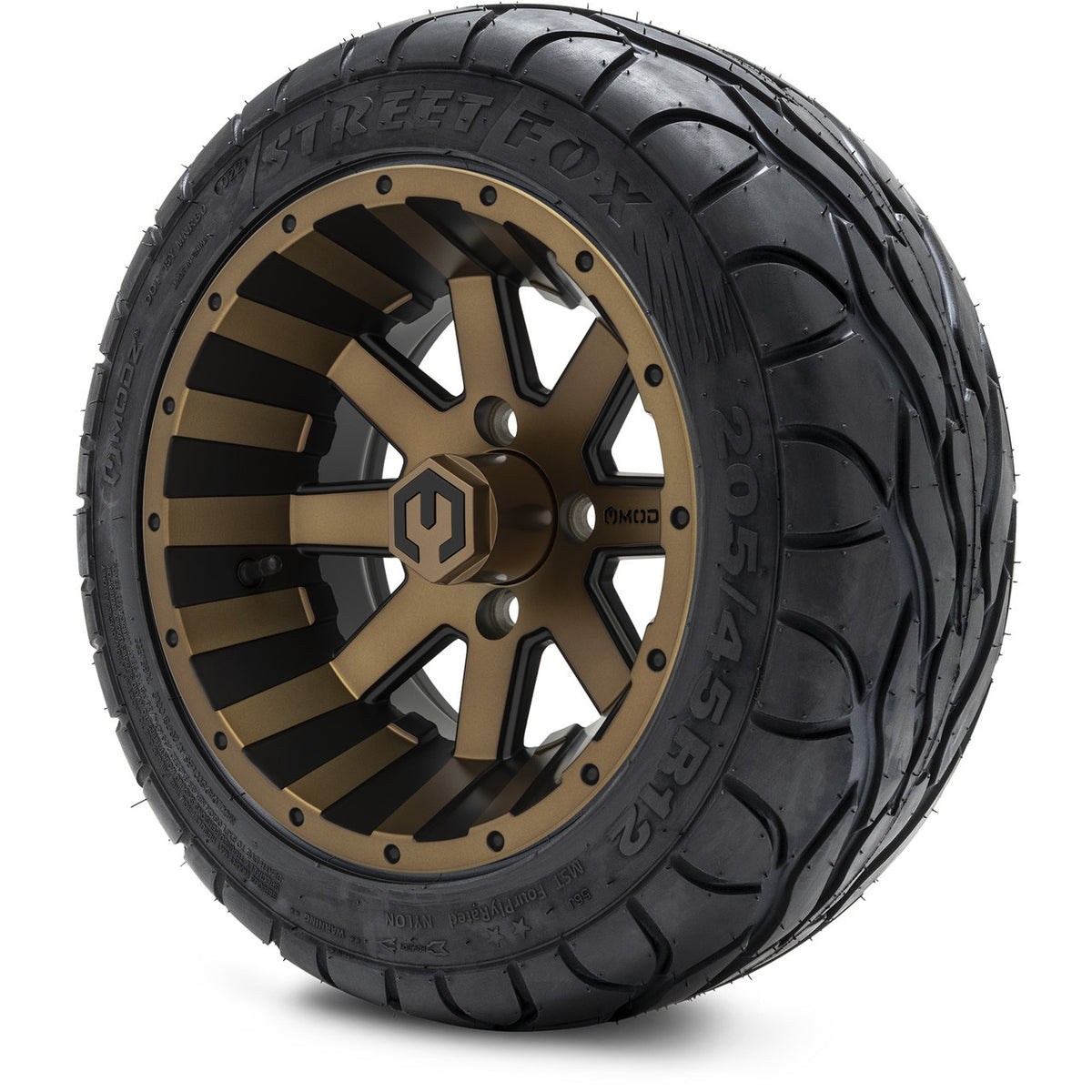 MODZ® 12" Assault Matte Bronze Wheels & Street Tires Combo