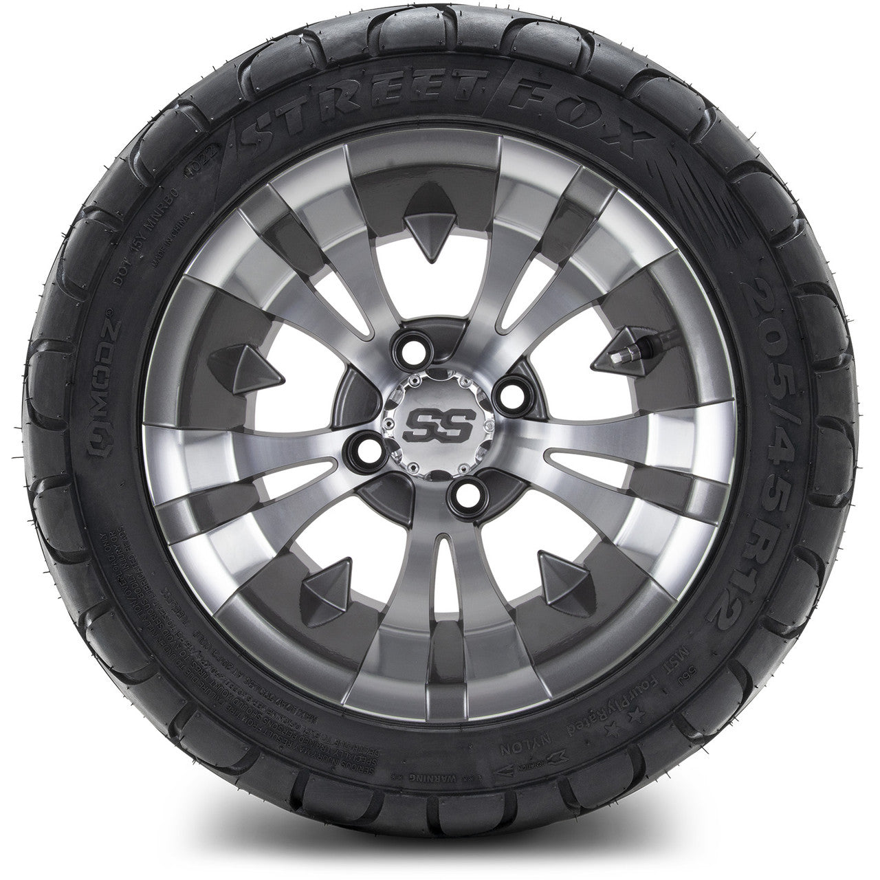 MODZ® 12" Vampire Gunmetal Wheels & Street Tires Combo
