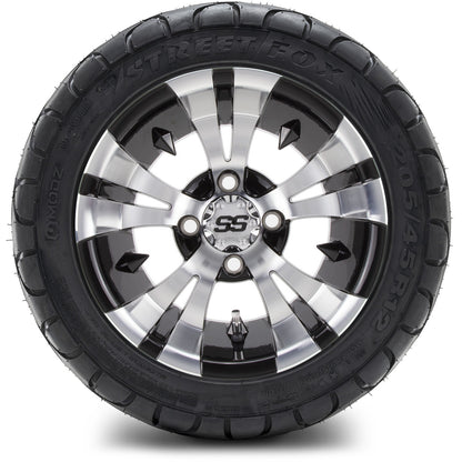 MODZ® 12" Vampire Machined Black Wheels & Street Tires Combo