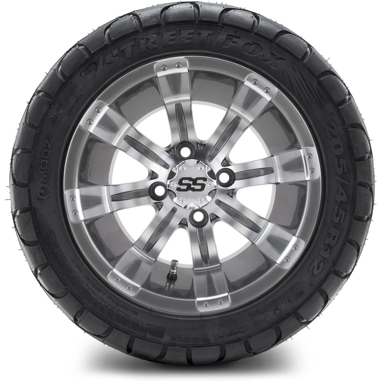 MODZ® 12" Tempest Gunmetal Wheels & Street Tires Combo