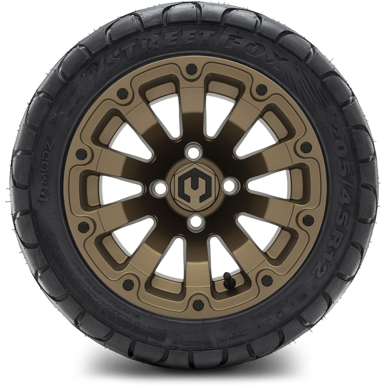 MODZ® 12" Bomber Matte Bronze Wheels & Street Tires Combo
