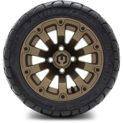 MODZ® 12" Bomber Matte Bronze Wheels & Street Tires Combo
